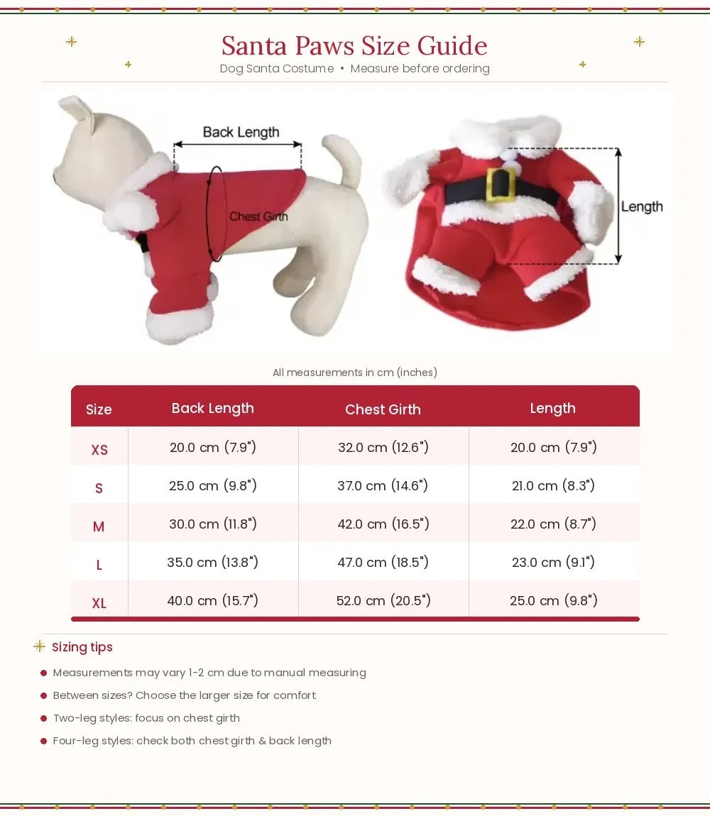 Dog Christmas Costume