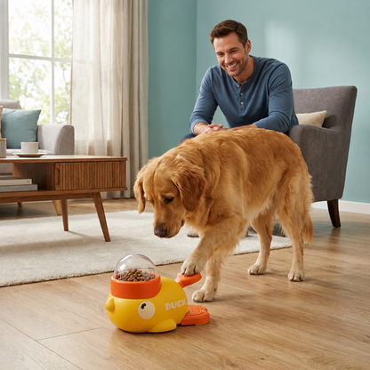 Bravon™ Duck Slow Feeder — Interactive Puzzle Toy for Dogs & Cats